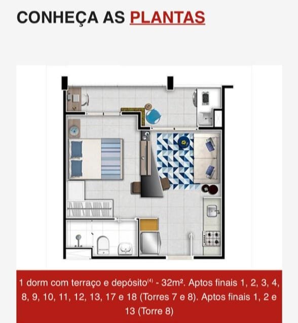 Apartamento para Venda, em Osasco, bairro centro, 1 dormitório, 1 banheiro, 1 suíte, 1 vaga - Foto 9